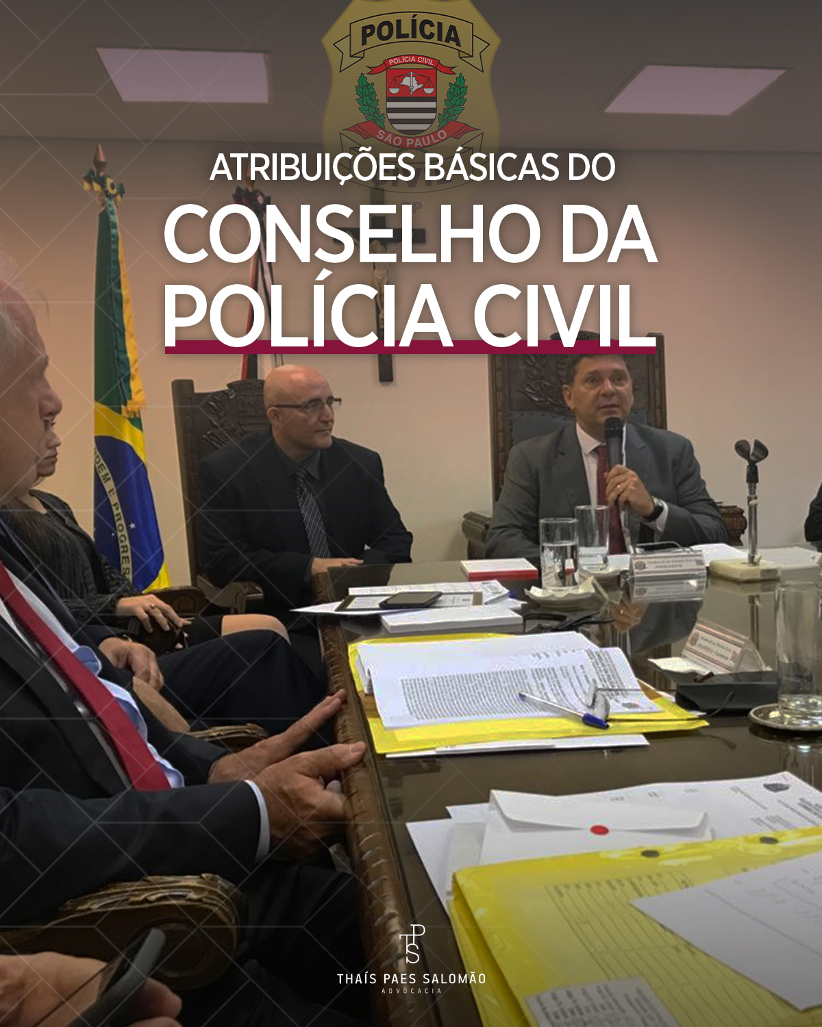 Atribuições básicas do Conselho da Polícia Civil