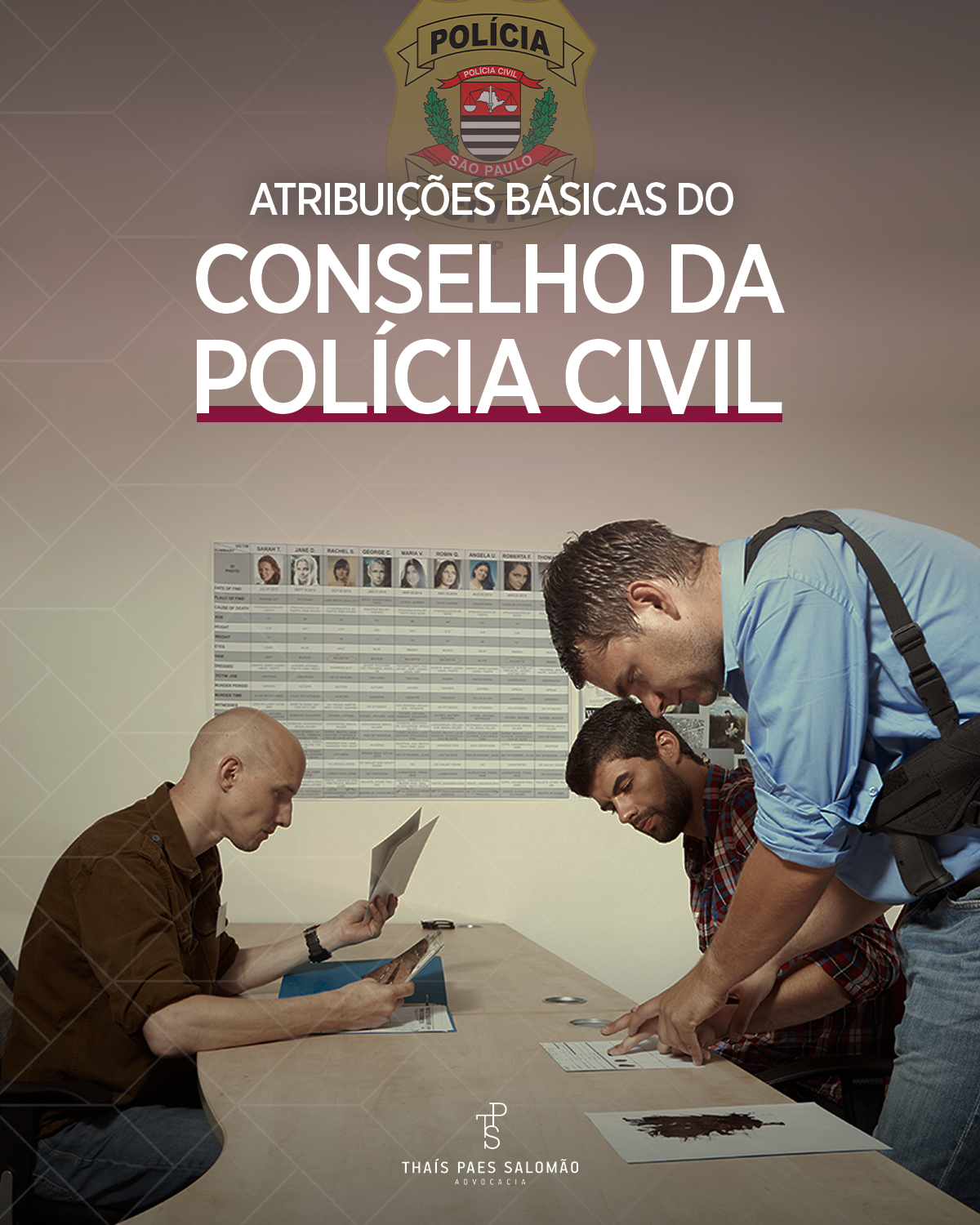 Atribuições básicas do Conselho da Polícia Civil